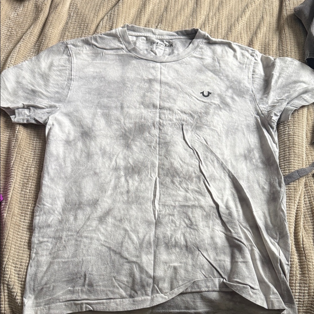 True Religion Light Gray Short Sleeve Tee
